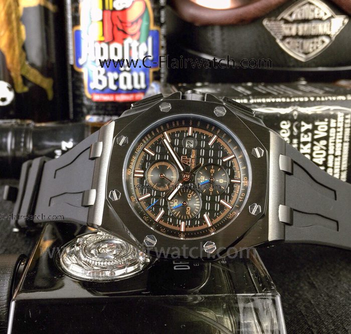 Copy Audemars Piguet Offshore Watches All Black Rose Gold Marker Copy Audemars Piguet Offshore Watches All Black Rose Gold Marker